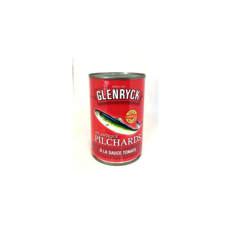 Sardines Pilchards Atlantique à la sauce tomate GLENRYCK 400g