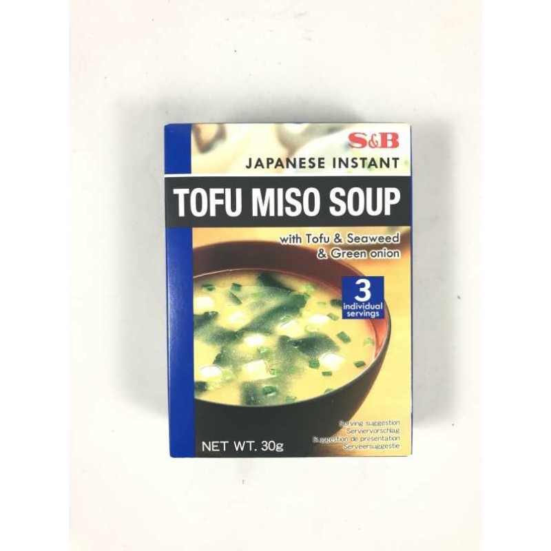 Soupe miso instantanée japonaise au Tofu (en poudre) S&B 30g