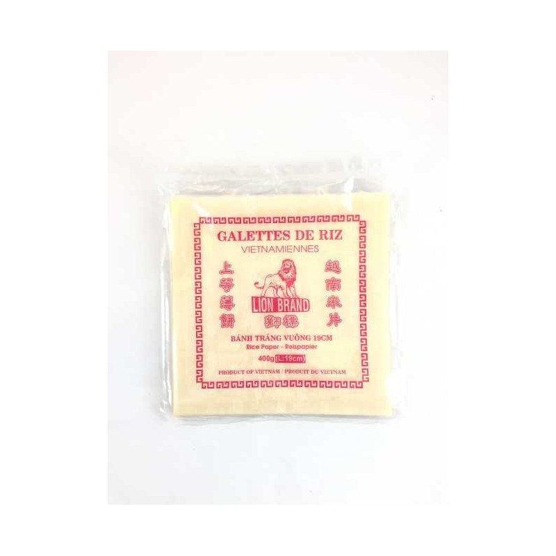 Galettes de riz carré 19 cm LION BRAND 400g