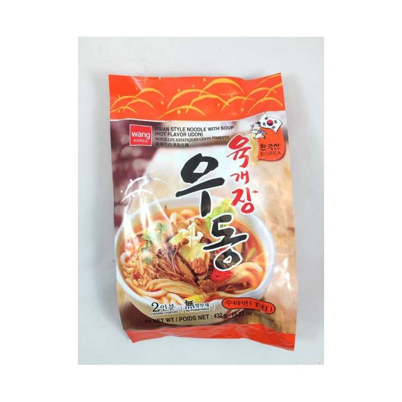 Nouilles asiatiques Udon pimenté WANG 432g