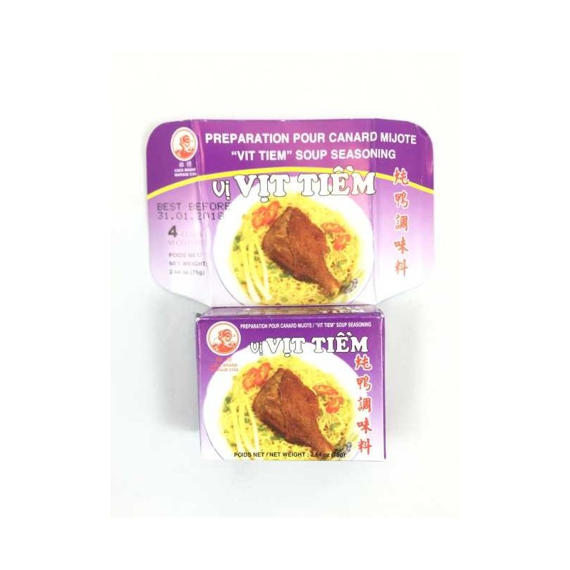 4 cubes de préparation VIT TIEM pour canard mijoté COCK BRAND 75g