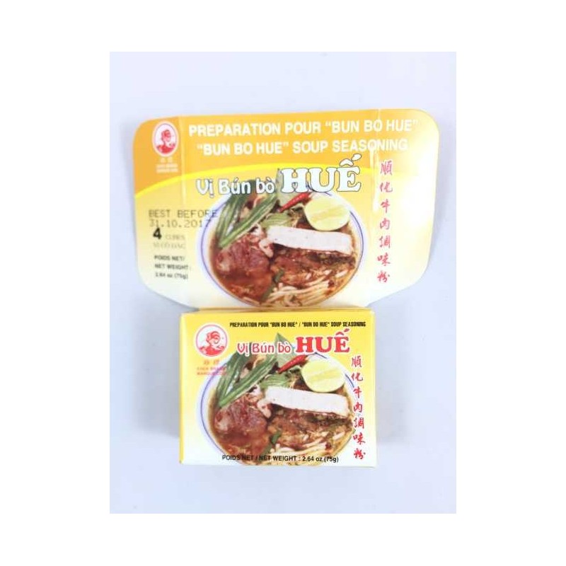 4 cubes de préparation pour Bun bo hue COCK BRAND 75g