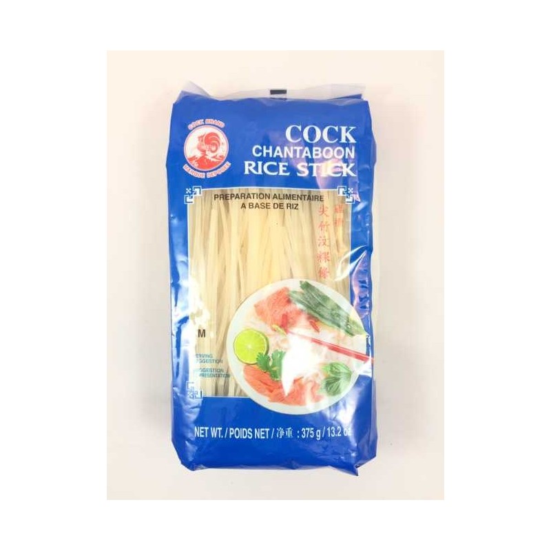 Vermicelles de riz taille "M" 3mm COCK BRAND 375g