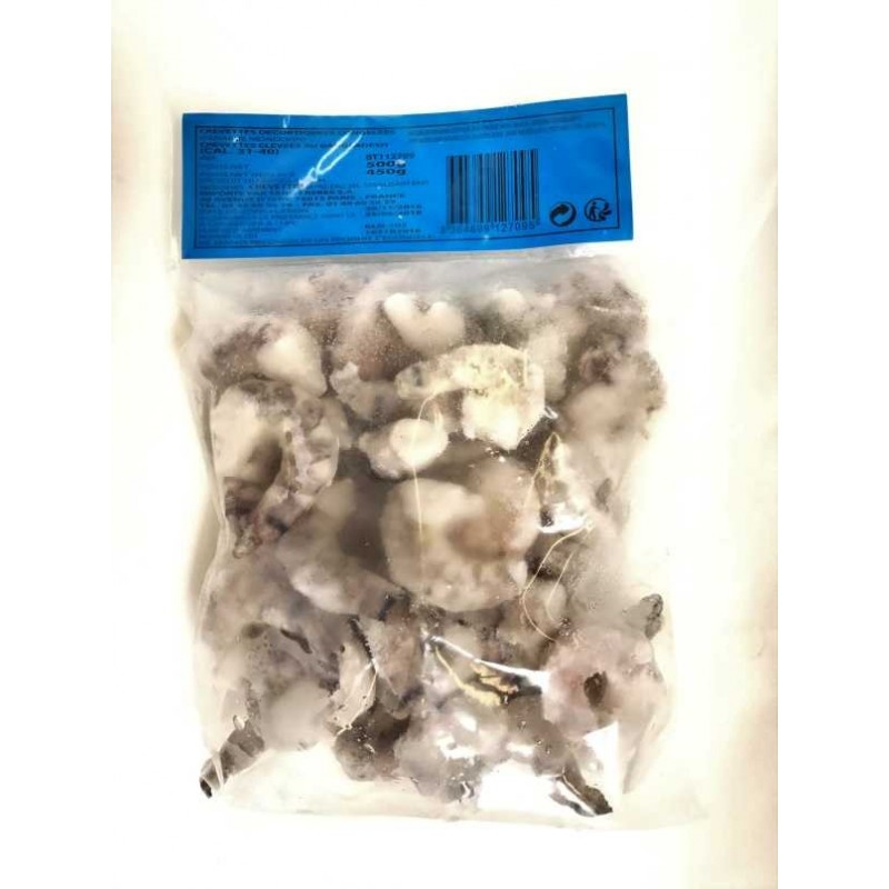 Crevettes décortiquées congelées (cal. 31-40) 500g