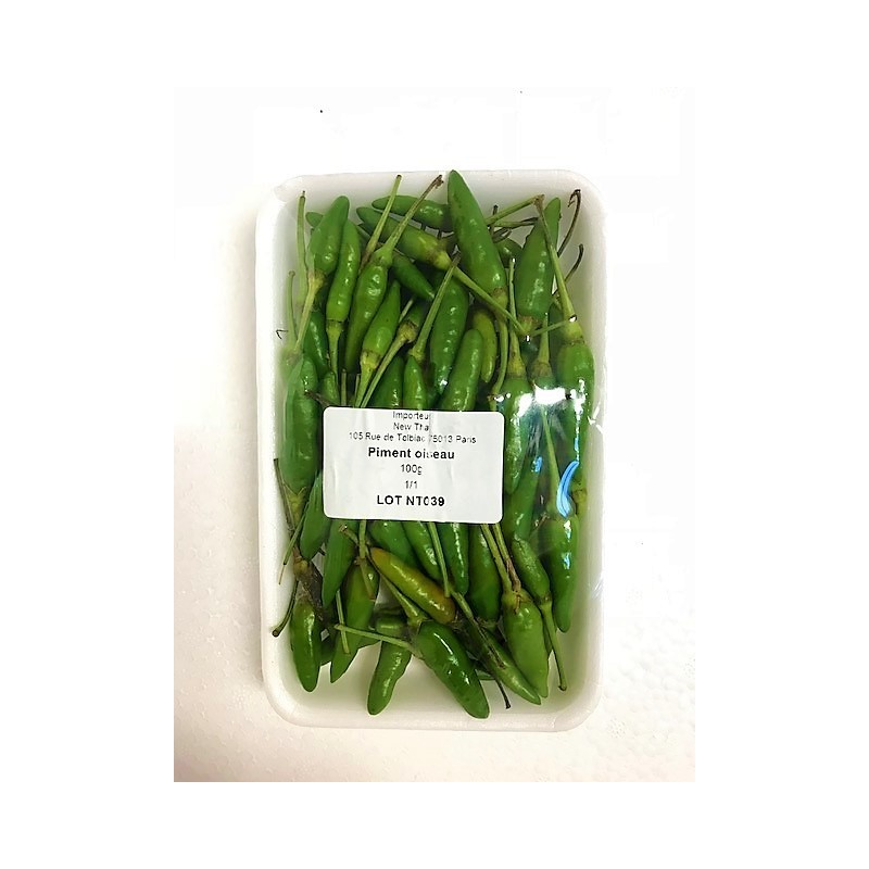 Barquette de piments oiseaux vert 100g