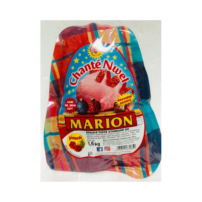 Jambon épaule cuite standard chanté Nwel pimenté 1.6kg