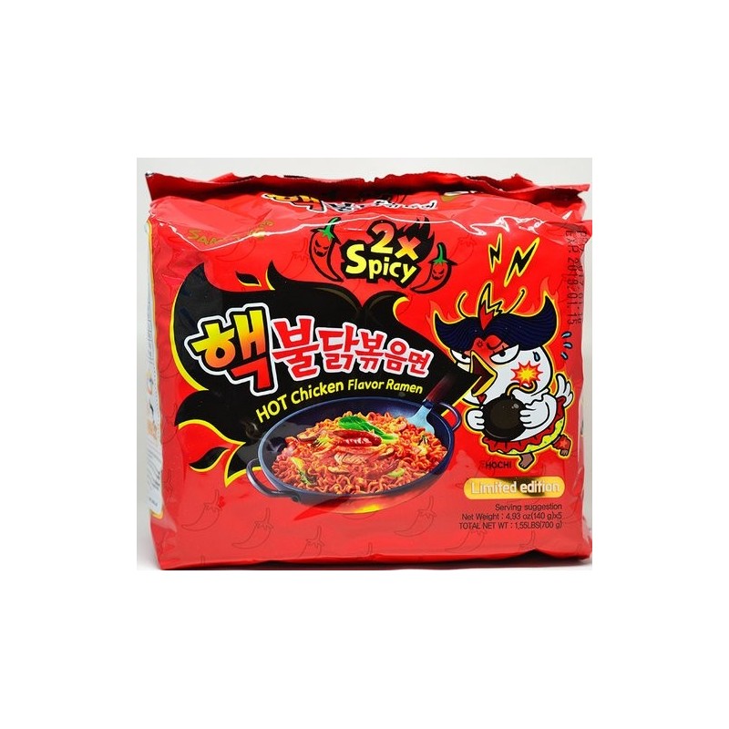 Nouille sauté hot chicken X2 Samyang X5 