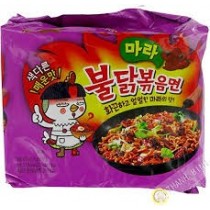 Nouille hot chicken Mala Samyang X5 