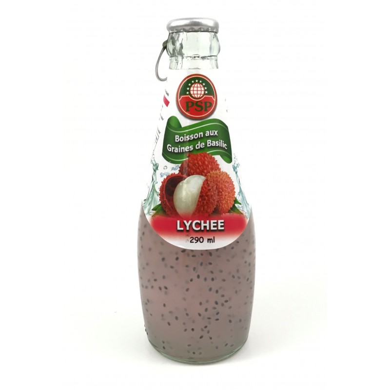Boisson Lychee aux graines de basilic 29cl