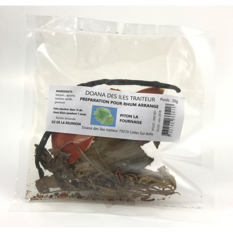 Préparation pour Rhum Arrangé "Piton la Fournaise" 15g