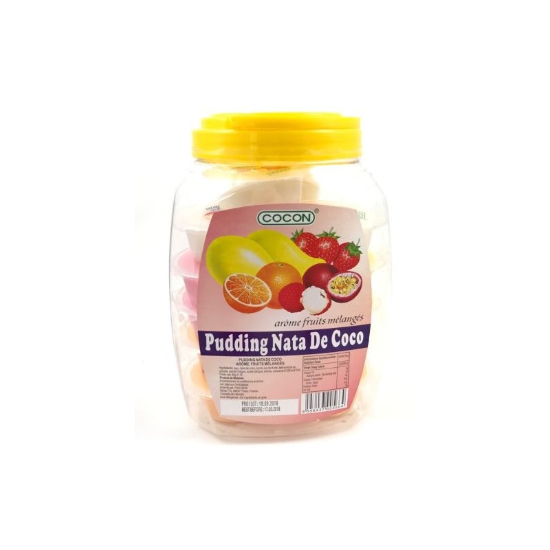 Pudding Nata de Coco arôme Fruits mélangés 16 x 80g