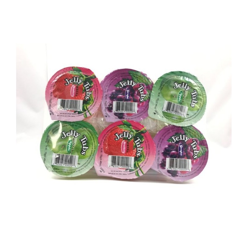 Assortiment de gelées JELLY TUBS 6 X 70G